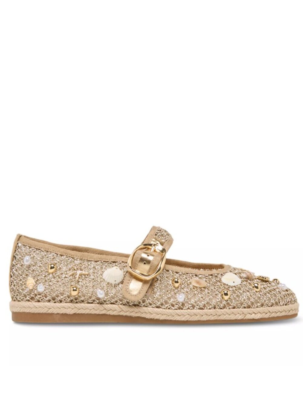 Dolce Vita Ralph Women’s Ballet Flats Gold Beaded Raffia Size 9.5 NWT - Picture 2 of 8